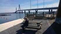 Raippaluodon silta kahvilan terassilta nähtynä 16.5.2019. JH.